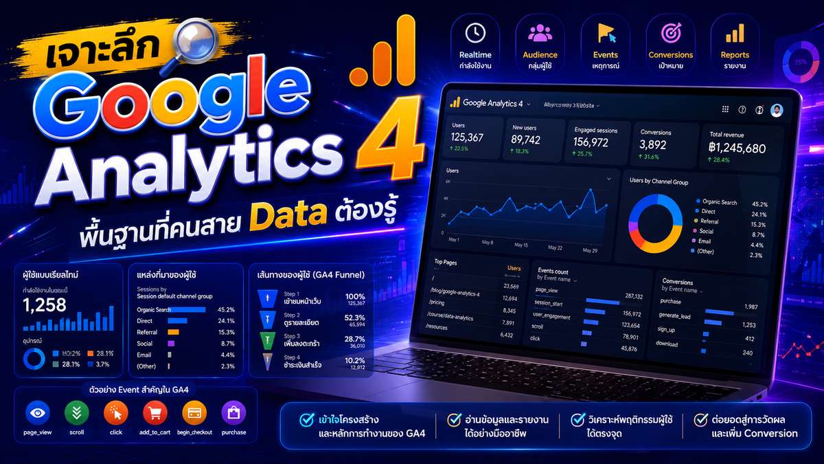 เจาะลึก Google Analytics 4 พื้นฐานที่คนสาย SEO ต้องรู้