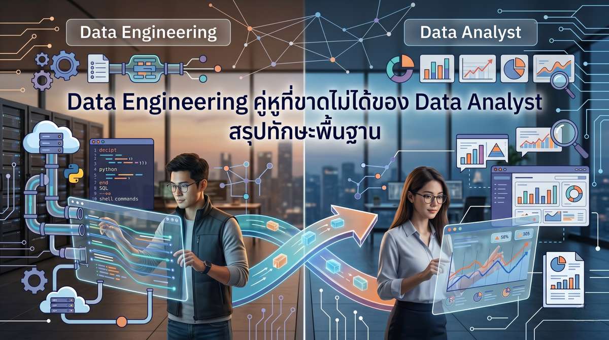 Data Engineering คู่หูที่ขาดไม่ได้ของ Data Analyst สรุปทักษะพื้นฐาน